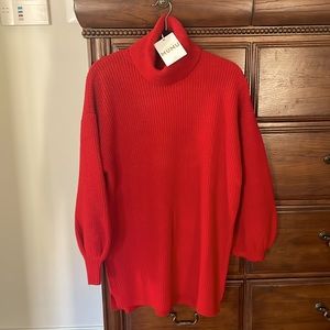 Mumu Chester Sweater Dress Holly Red Knit. Never been worn!!!